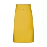 Tablier de cuisine sans poche fabriqué en Europe en polycoton sergé, 240 g/m²