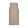 Tablier de bistro long sans poche fabriqué en Europe en polycoton sergé, 240 g/m²