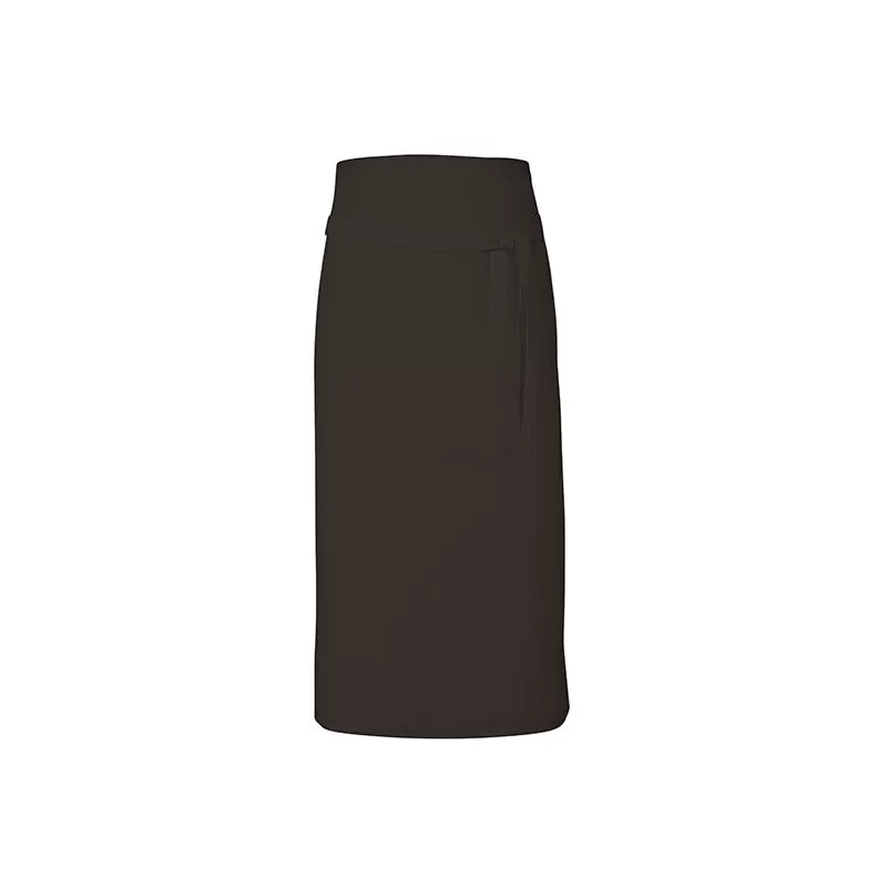 Tablier long sans bavette en coton avec poche avant, 200 g/m²