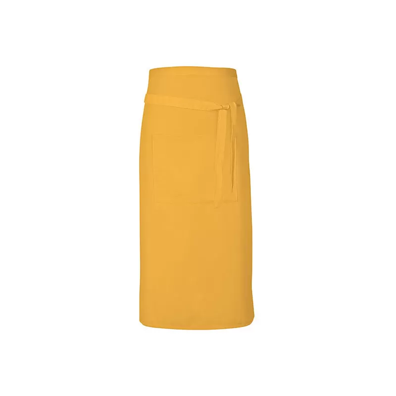 Tablier long sans bavette en coton avec poche avant, 200 g/m²