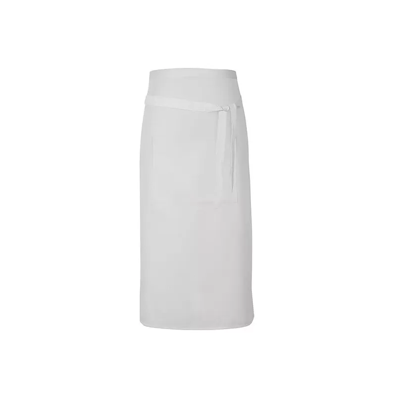 Tablier long sans bavette en coton avec poche avant, 200 g/m²