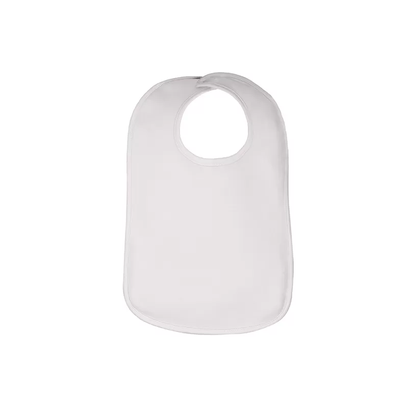 Bavoir interlock double couche en polyester, fermeture velcro, 185 g/m²