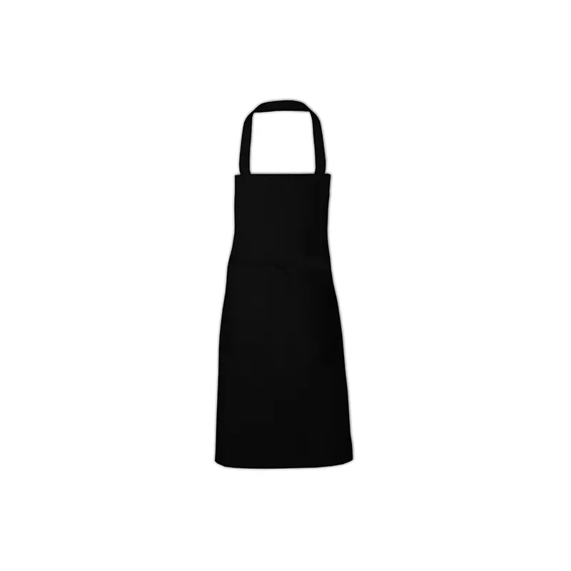 Tablier de cuisine en coton sergé prérétréci avec poche avant, 230 g/m²