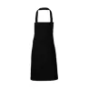 Tablier de cuisine en coton sergé prérétréci avec poche avant, 230 g/m²