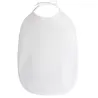 Bavoir bébé coton sergé, finition passepoil, fermeture cordon, 220 g/m²