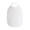 Bavoir bébé en polyester et coton finition passepoil, fermeture cordon, 220 g/m²
