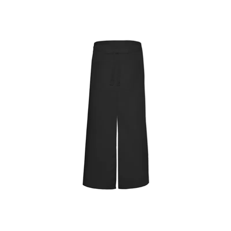 Tablier de bistro long avec poches et fente confortable, 240 g/m²