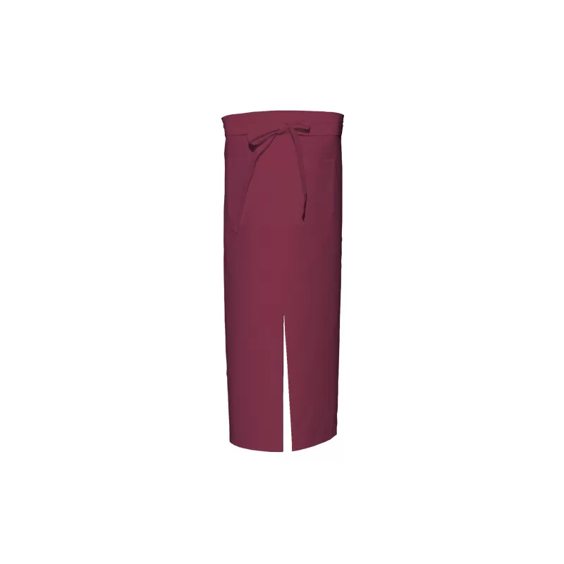 Tablier de bistro long avec poches et fente confortable, 240 g/m²