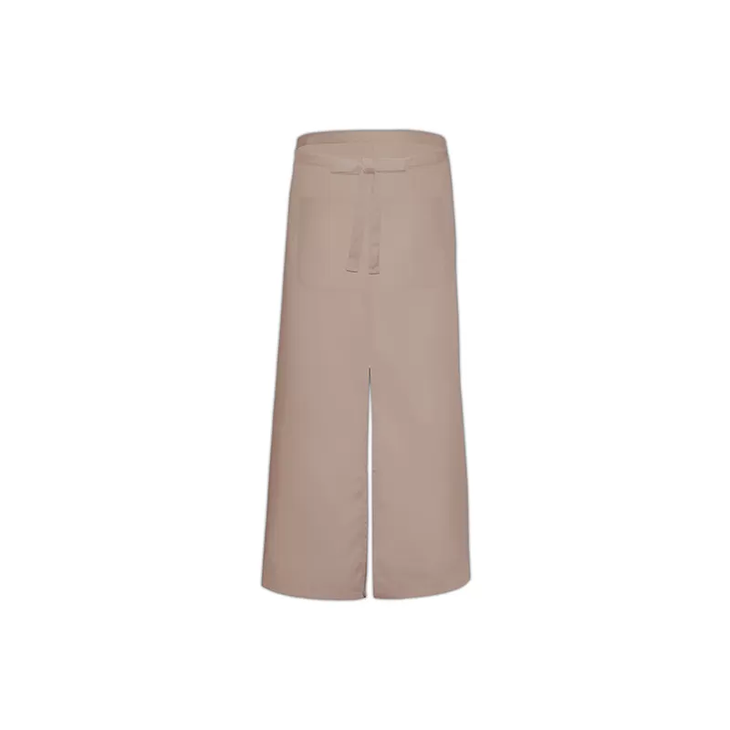 Tablier de bistro long avec poches et fente confortable, 240 g/m²