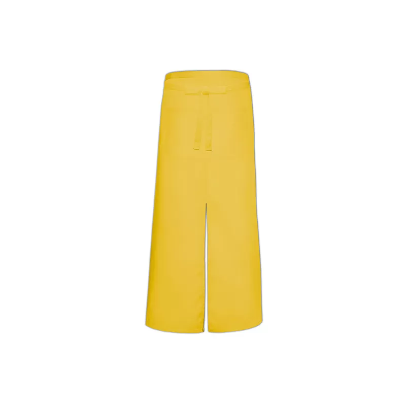 Tablier de bistro long avec poches et fente confortable, 240 g/m²