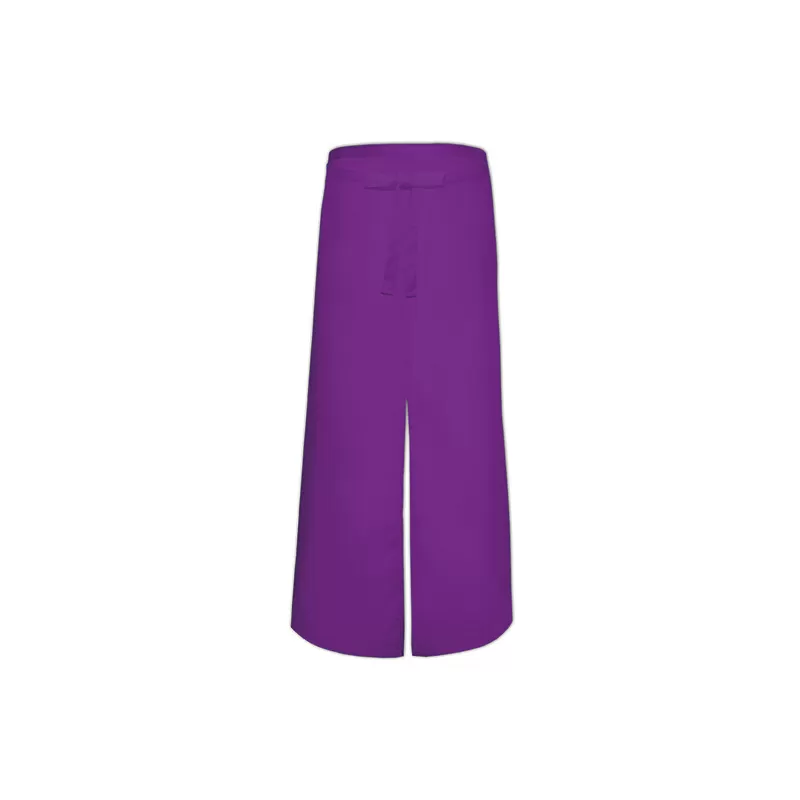Tablier de bistro long sans poche avec fente confortable, 240 g/m²