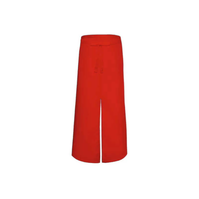 Tablier de bistro long sans poche avec fente confortable, 240 g/m²