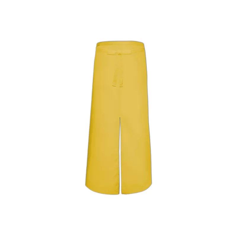 Tablier de bistro long sans poche avec fente confortable, 240 g/m²