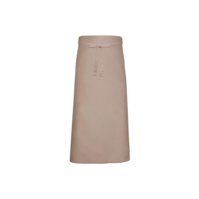 Tablier de bistro très long XL sans poche en polycoton sergé, 240 g/m²