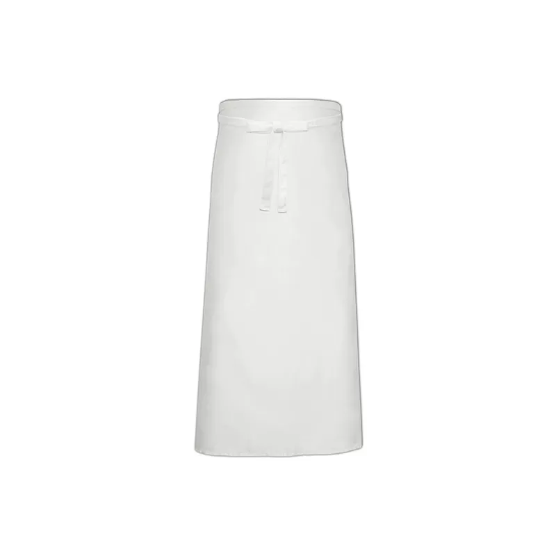 Tablier de bistro très long XL sans poche en polycoton sergé, 240 g/m²