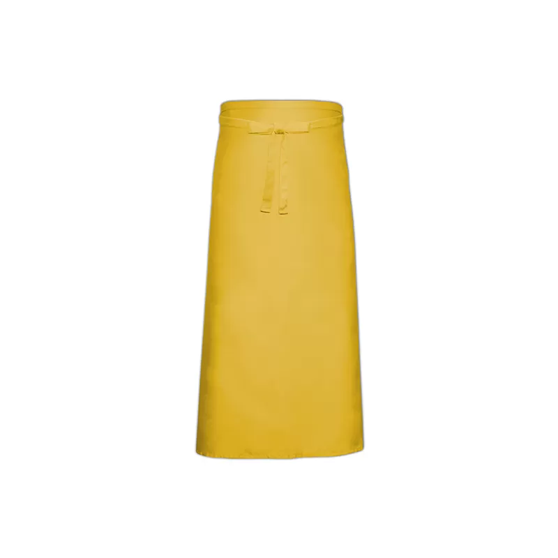 Tablier de bistro très long XL sans poche en polycoton sergé, 240 g/m²