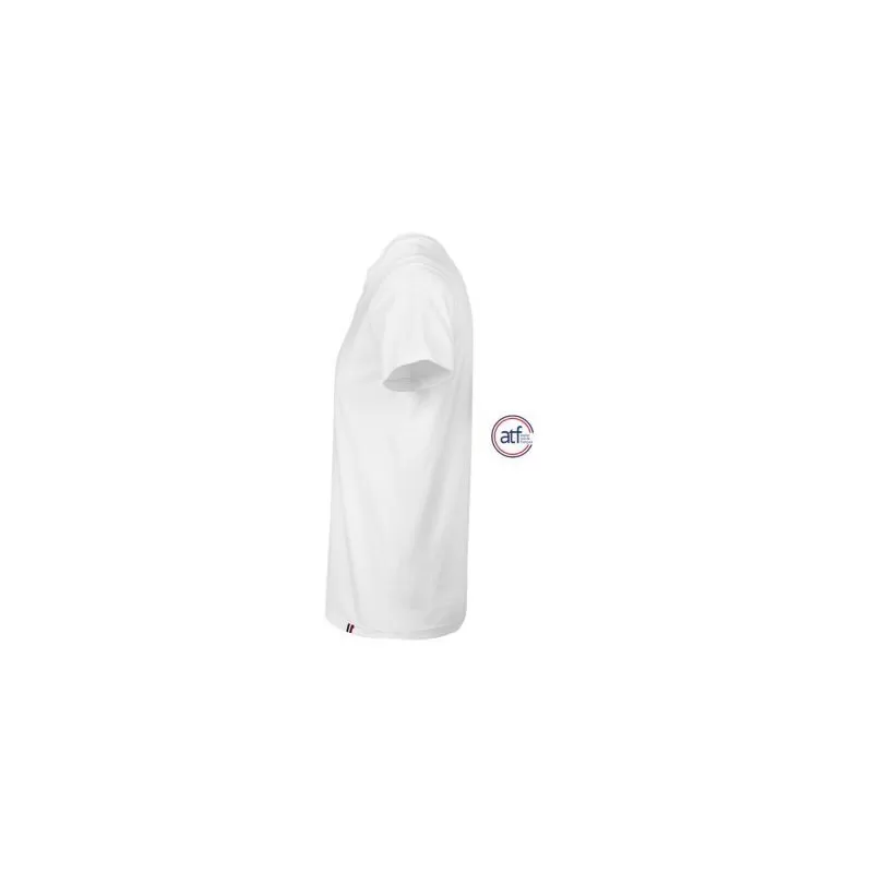 T-shirt homme col rond ajusté made in France, détail tricolore, 150 g/m²