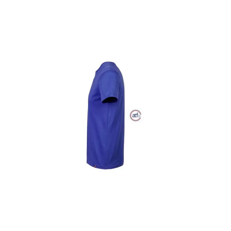 T-shirt homme col rond ajusté made in France, détail tricolore, 150 g/m²