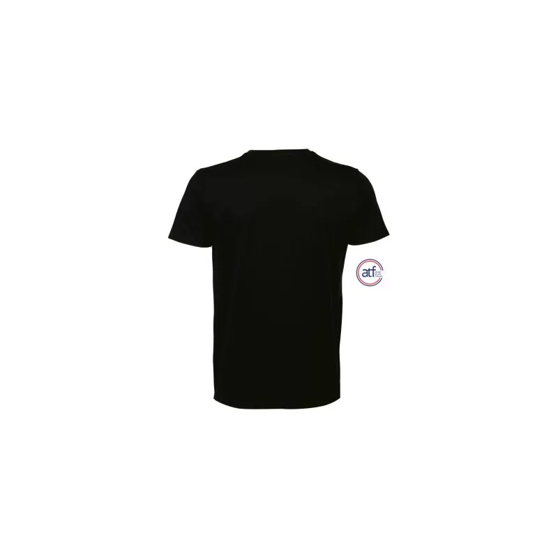 T-shirt homme col rond ajusté made in France, détail tricolore, 150 g/m²