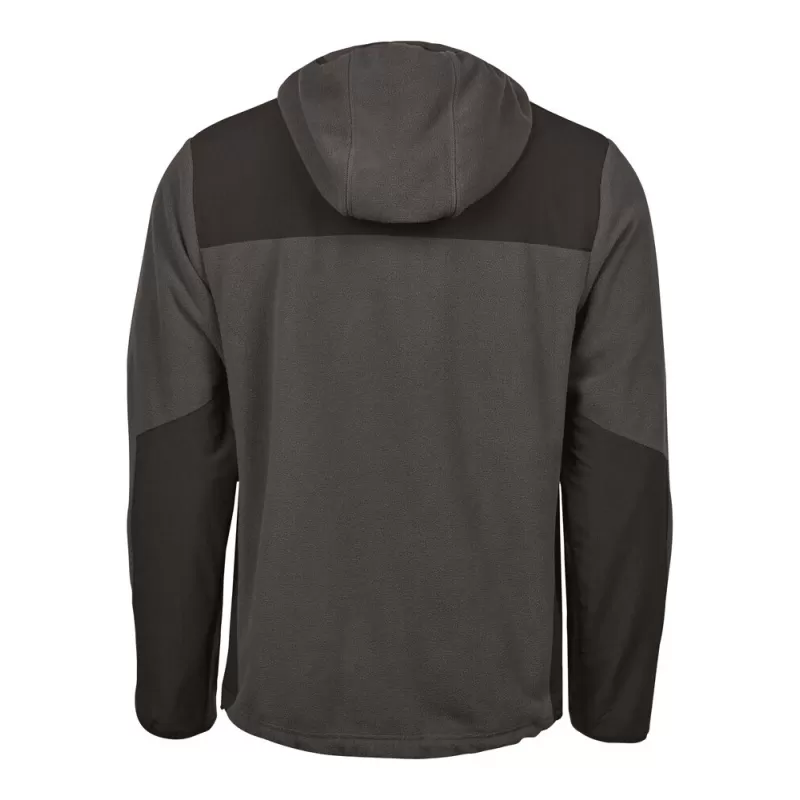 Polaire avec capuche en polyester, fermeture éclair, poches, 344 g/m²