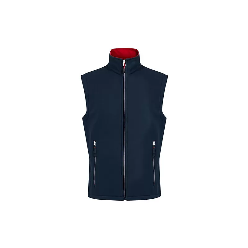 Bodywarmer Softshell recyclé 2 couches coupe-vent, doublure polaire, 270 g/m²