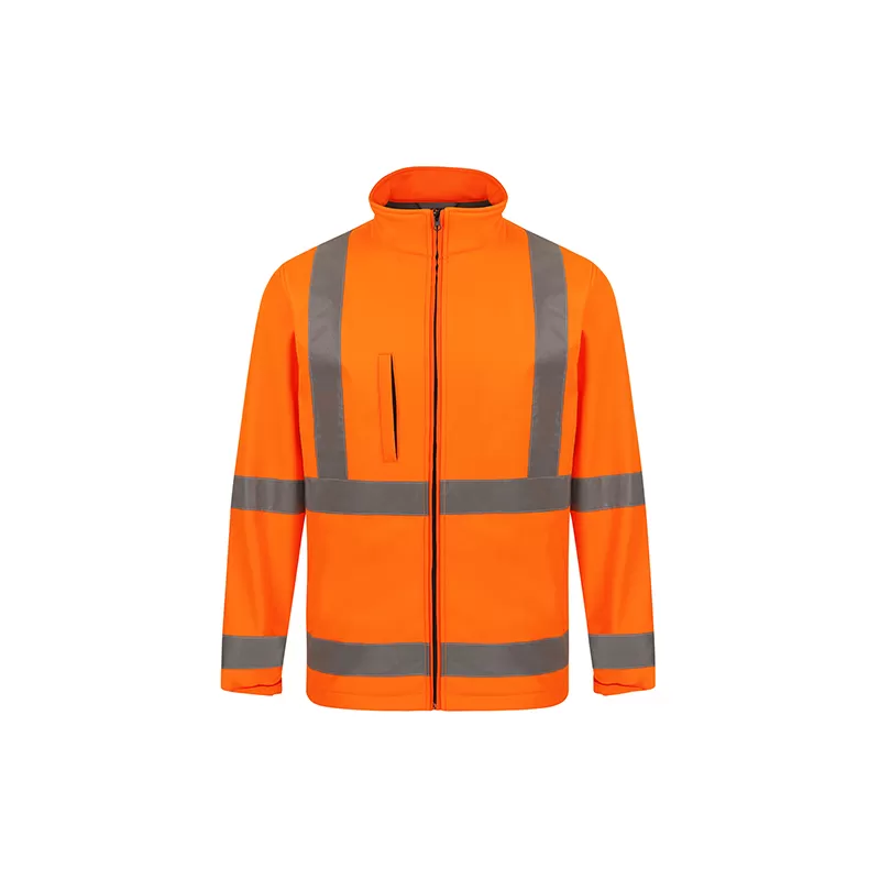 Veste softshell de sécurité Hi-Vis, coupe-vent avec doublure en polaire isolante, 300 g/m²