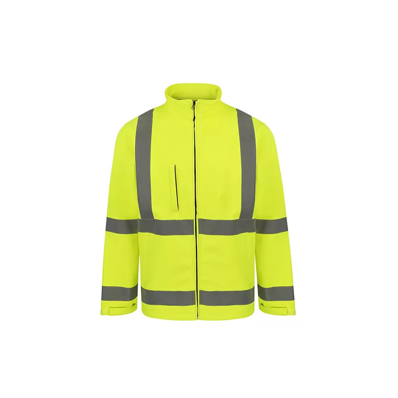 Veste softshell de sécurité Hi-Vis, coupe-vent avec doublure en polaire isolante, 300 g/m²