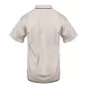 Chemise en coton manches courtes, poche poitrine, intérieur col contrasté, 130 g/m²