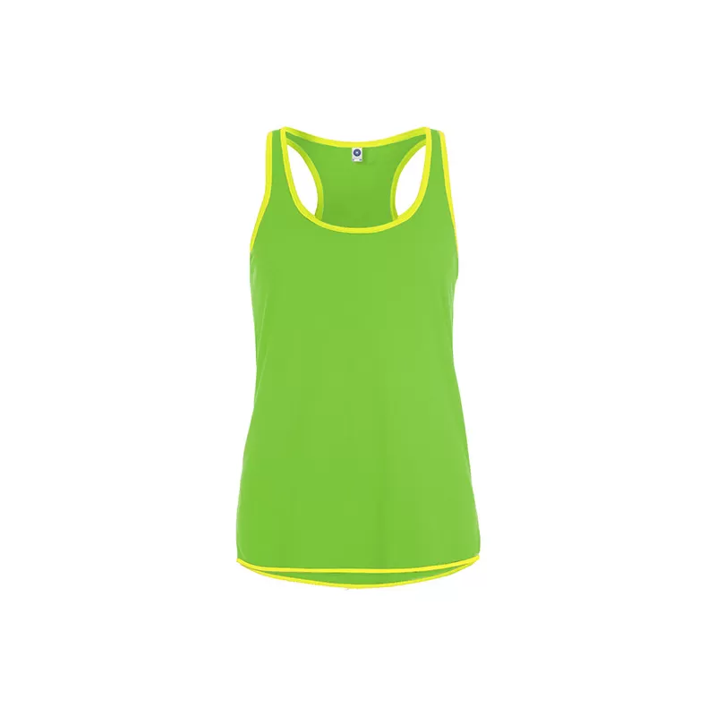 Débardeur femme bicolore en polyester texturé, évacuation active de l'humidité, 140 g/m²