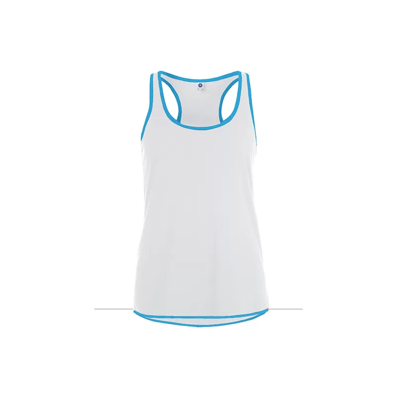 Débardeur femme bicolore en polyester texturé, évacuation active de l'humidité, 140 g/m²