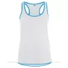 Débardeur femme bicolore en polyester texturé, évacuation active de l'humidité, 140 g/m²