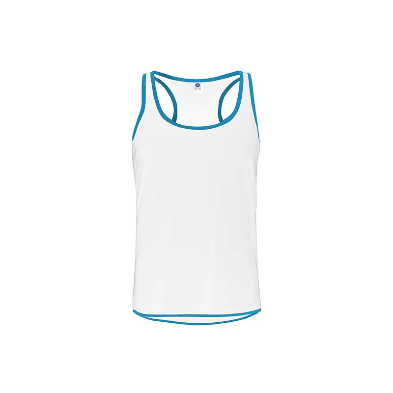 Débardeur homme bicolore en polyester texturé, évacuation active de l'humidité, 140 g/m²