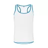 Débardeur homme bicolore en polyester texturé, évacuation active de l'humidité, 140 g/m²