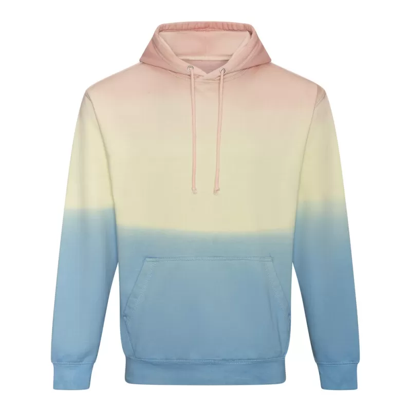 Sweat à capuche tie-dye, capuche doublée avec cordon de serrage rond, 280 g/m²