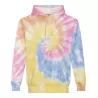 Sweat à capuche tie-dye, capuche doublée avec cordon de serrage rond, 280 g/m²