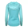 Sweat femme zippé à capuche, manches raglan et contrastées, séchage rapide, 240 g/m²