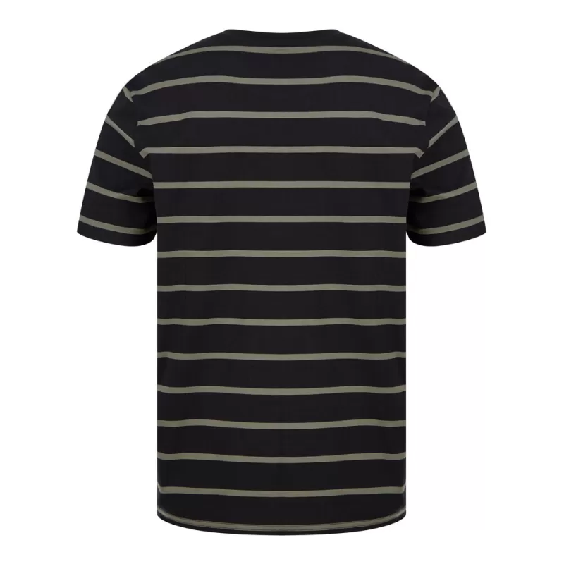 T-shirt marinière en coton, coupe décontractée, sans étiquette de marque, 180 g/m²