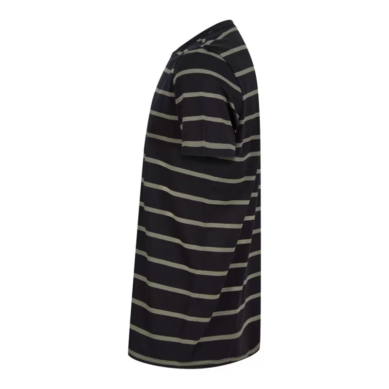 T-shirt marinière en coton, coupe décontractée, sans étiquette de marque, 180 g/m²