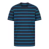 T-shirt marinière en coton, coupe décontractée, sans étiquette de marque, 180 g/m²