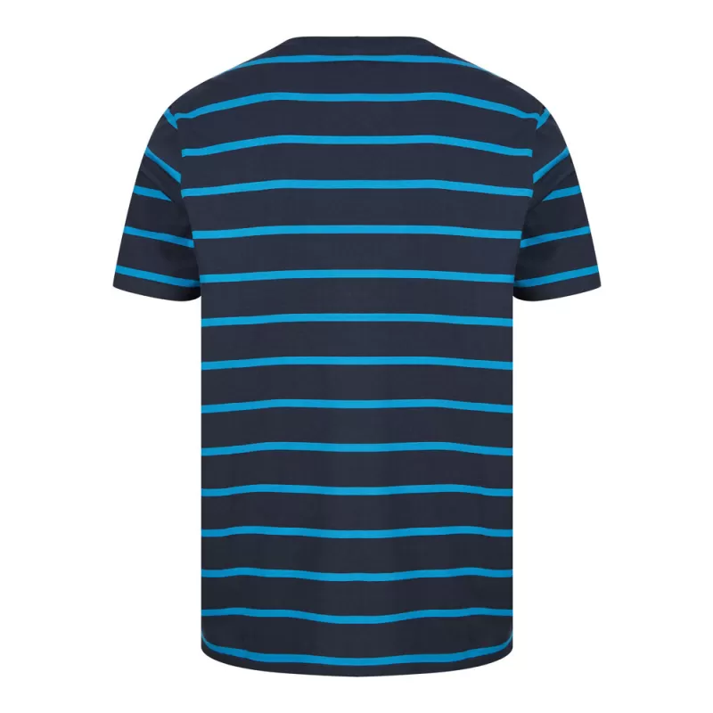 T-shirt marinière en coton, coupe décontractée, sans étiquette de marque, 180 g/m²