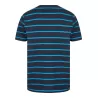 T-shirt marinière en coton, coupe décontractée, sans étiquette de marque, 180 g/m²