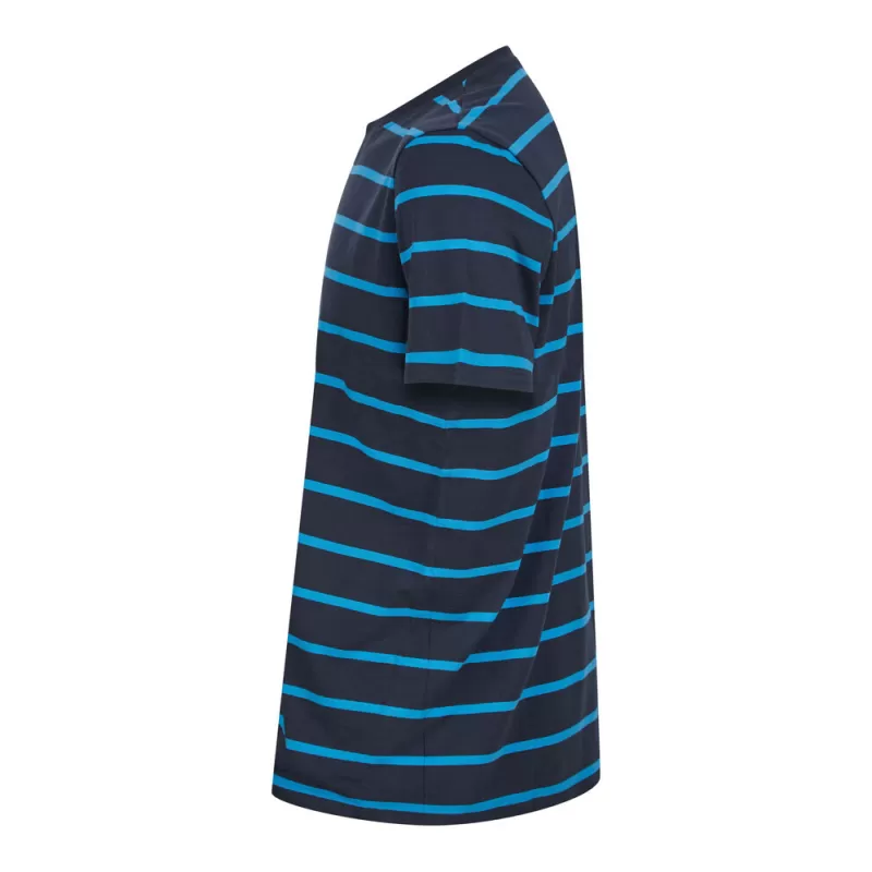 T-shirt marinière en coton, coupe décontractée, sans étiquette de marque, 180 g/m²