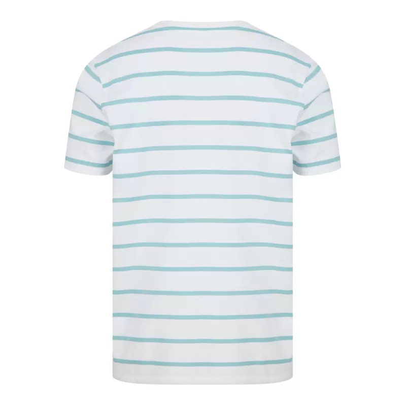 T-shirt marinière en coton, coupe décontractée, sans étiquette de marque, 180 g/m²