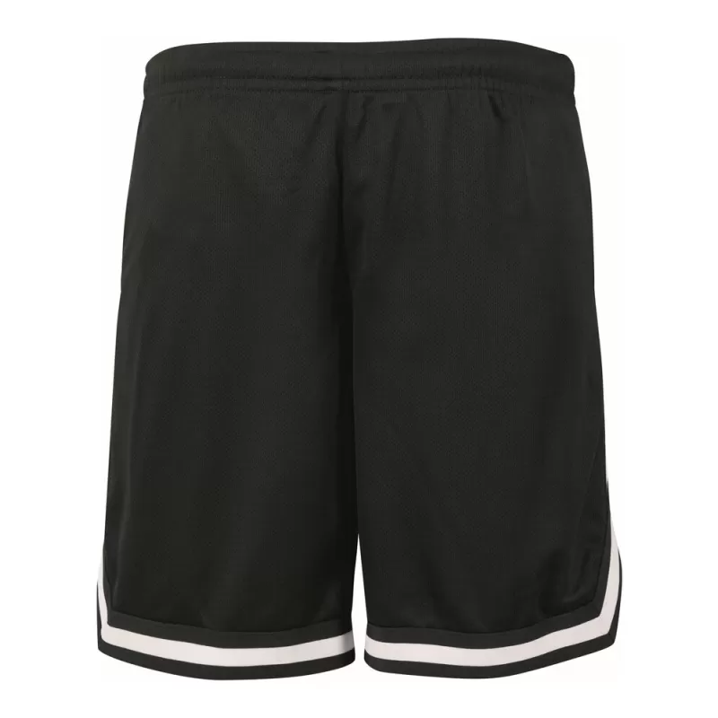 Short bicolore maille filet en polyester léger, 2 poches latérales, 130 g/m²