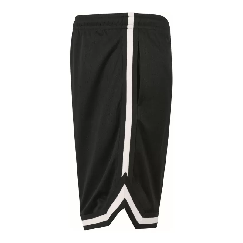Short bicolore maille filet en polyester léger, 2 poches latérales, 130 g/m²