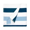 Serviette de plage rayée en coton doux, format 90 x 190 cm, 550 g/m²