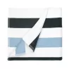 Serviette de plage rayée en coton doux, format 90 x 190 cm, 550 g/m²