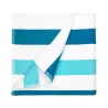 Serviette de plage rayée en coton doux, format 90 x 190 cm, 550 g/m²
