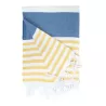 Fouta Marine en coton léger, séchage rapide, format 100 x 180 cm, 150 g/m²