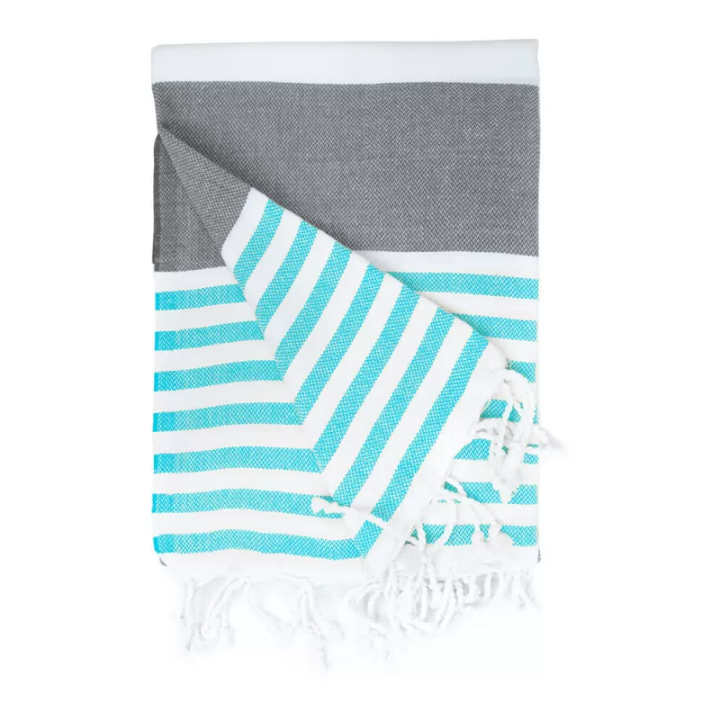 Fouta Marine en coton léger, séchage rapide, format 100 x 180 cm, 150 g/m²